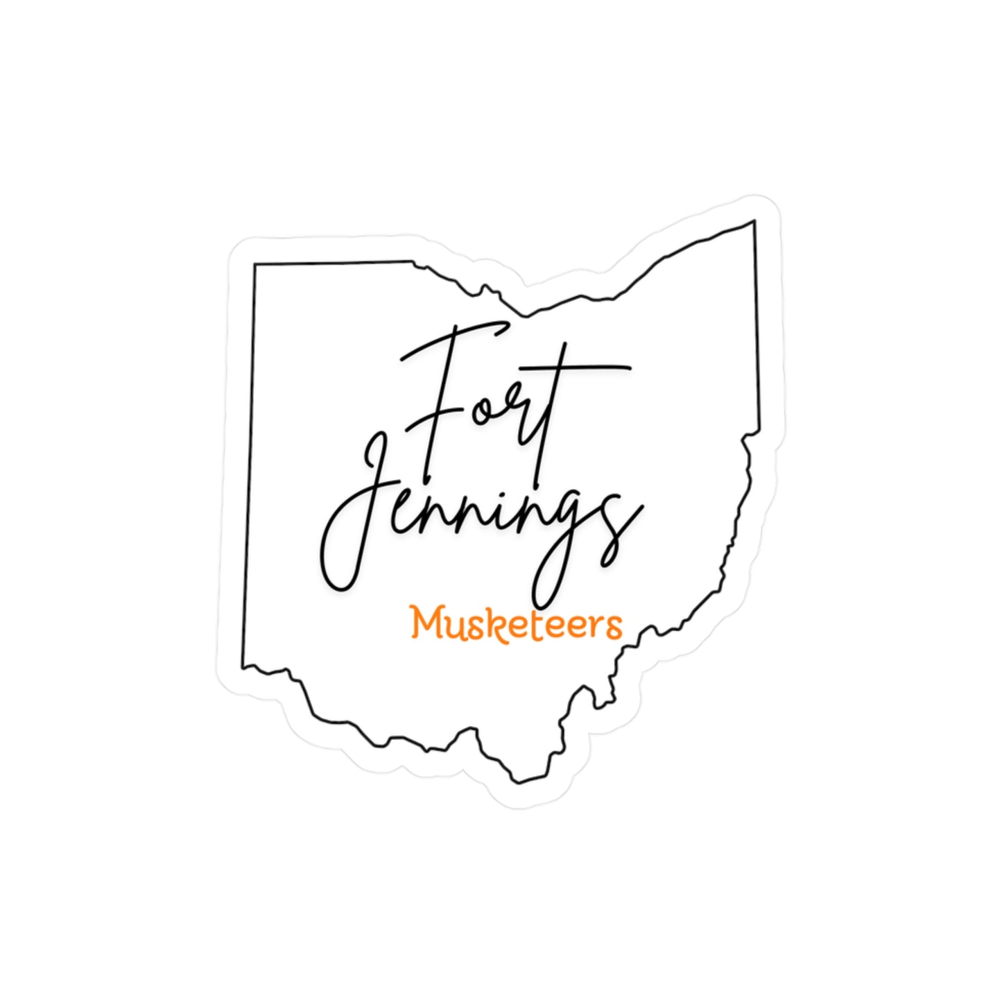 Fort Jennings White Vinyl Decals