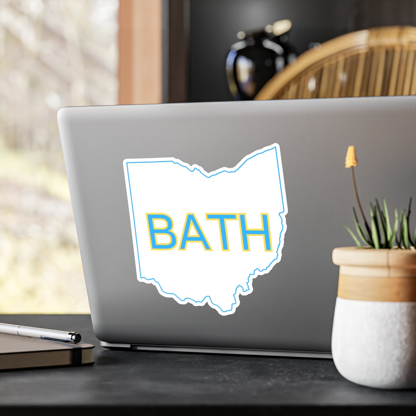 Bath Block White Vinyl Decals