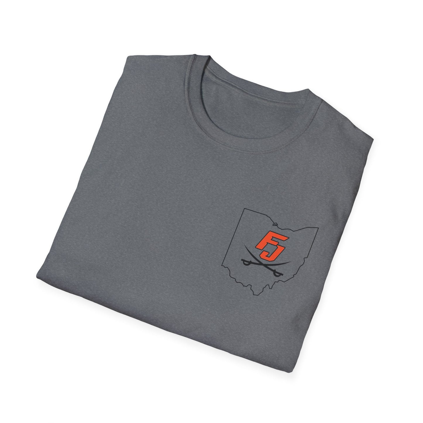 Fort Jennings Ohio Left logo Gildan Tee