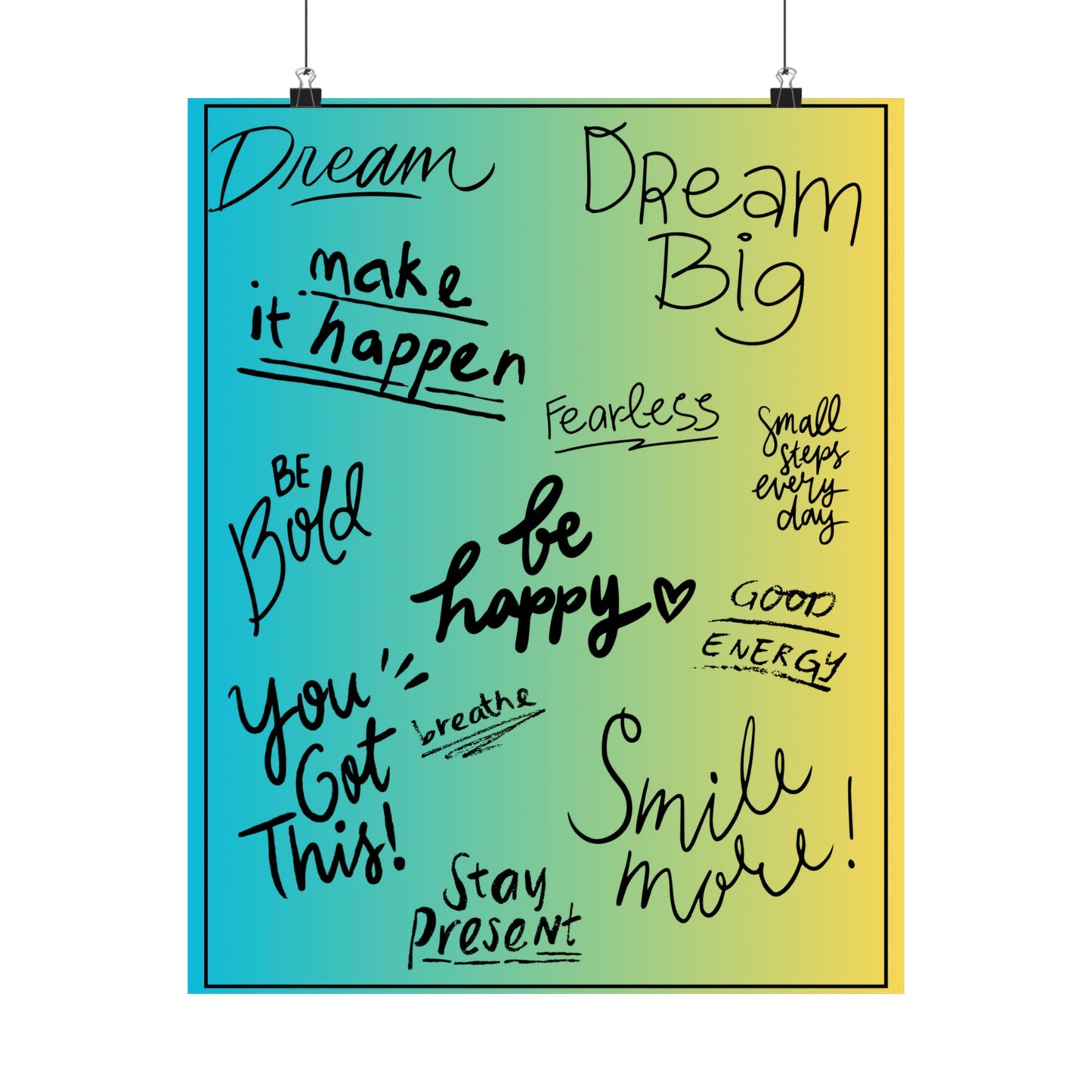 Positive Written Print