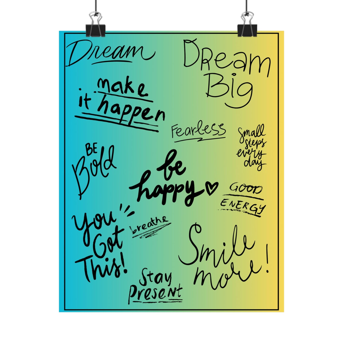 Positive Written Print
