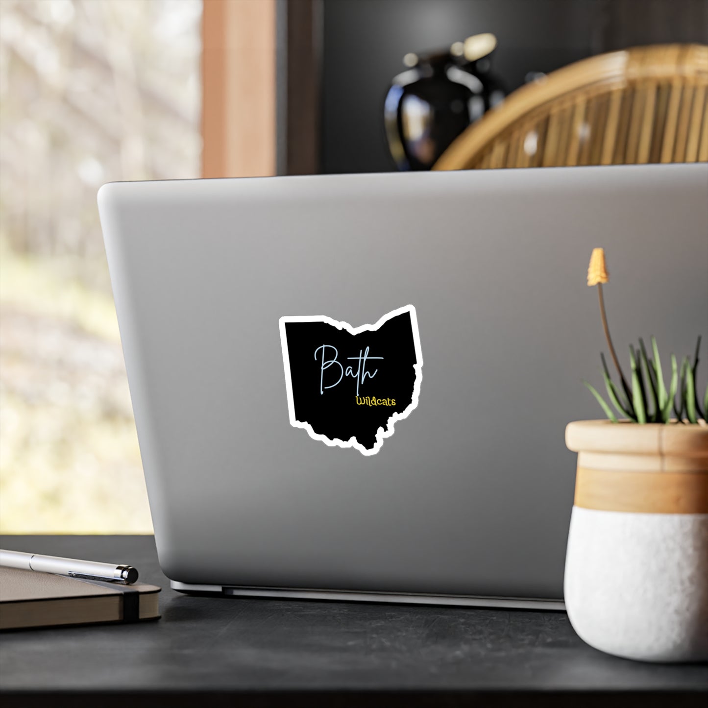 Bath Black Vinyl Decals