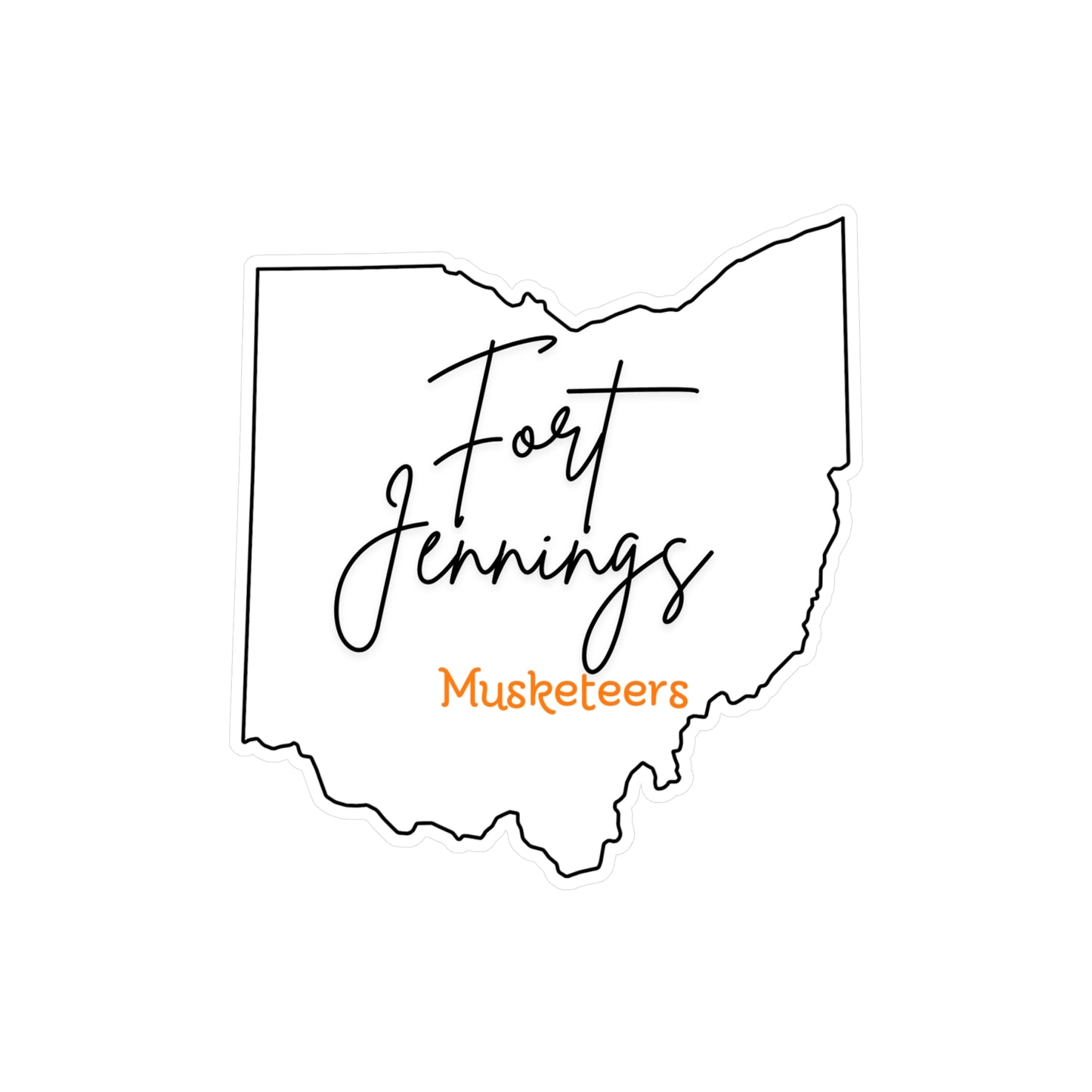 Fort Jennings White Vinyl Decals