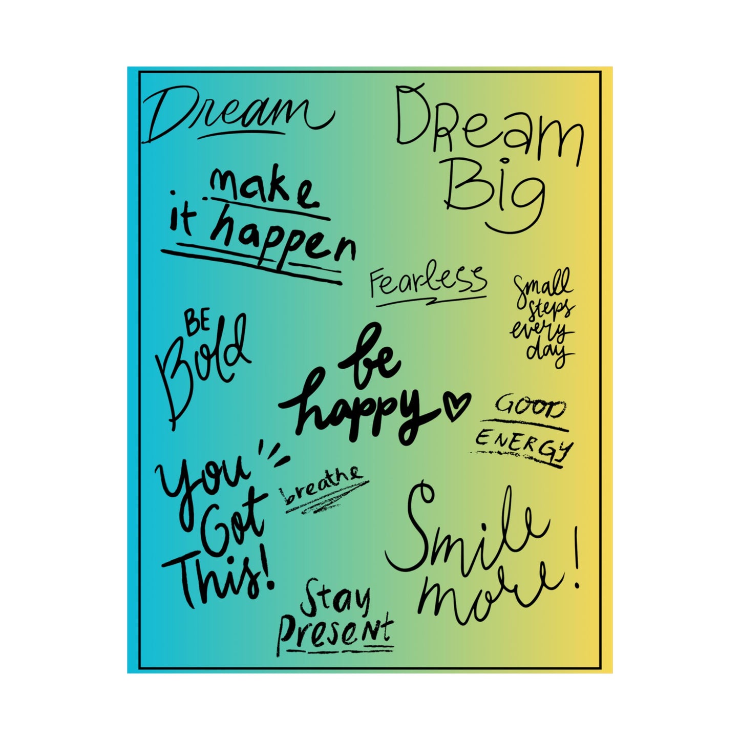 Positive Written Print