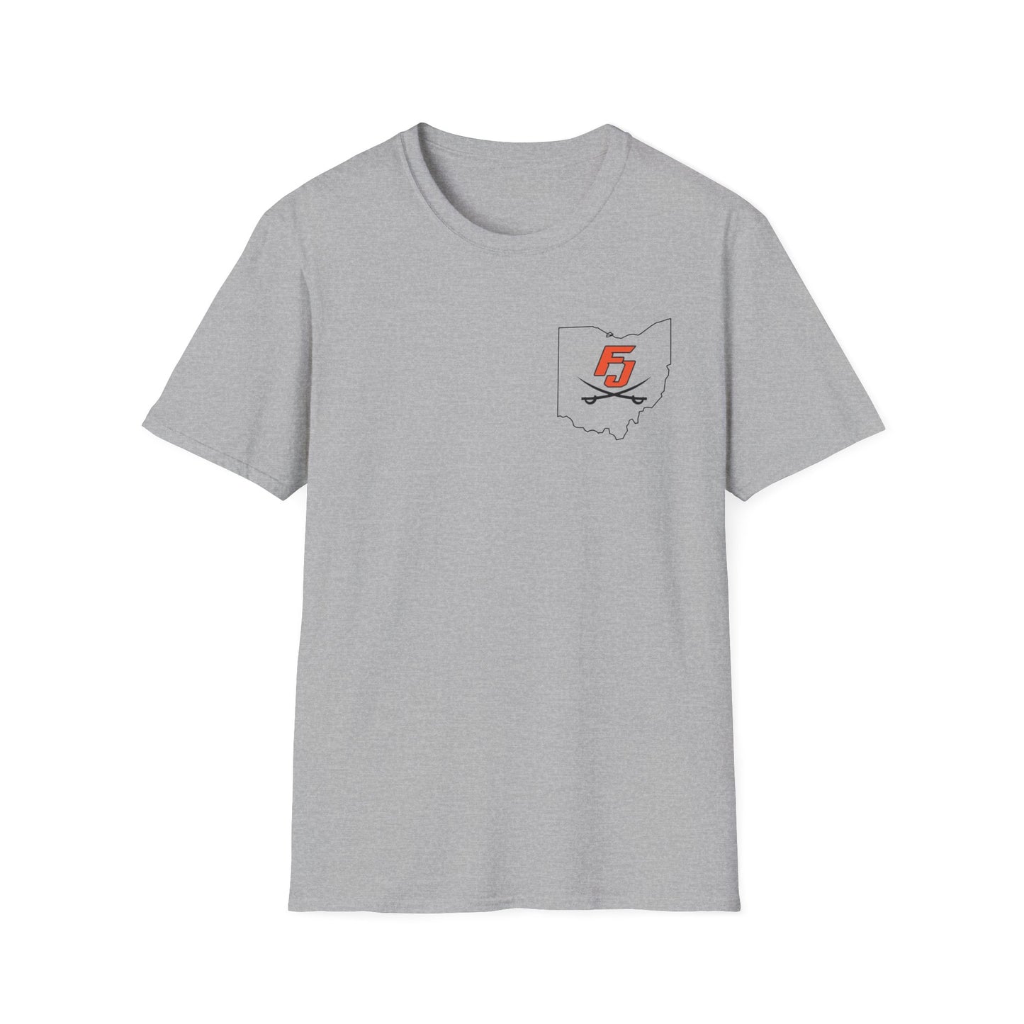 Fort Jennings Ohio Left logo Gildan Tee