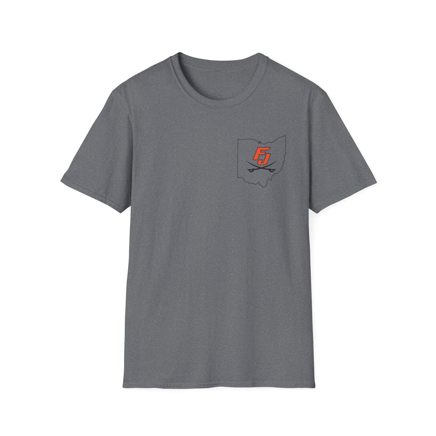 Fort Jennings Ohio Left logo Gildan Tee