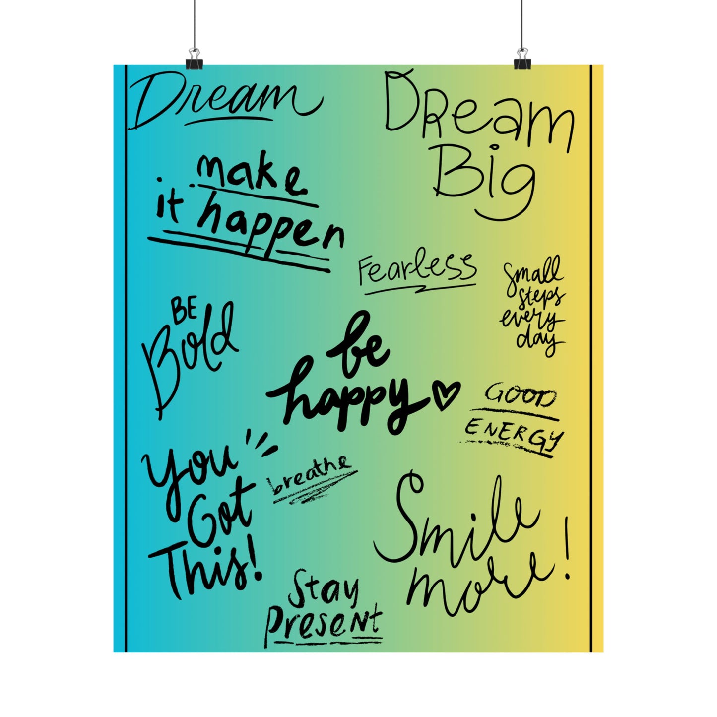 Positive Written Print