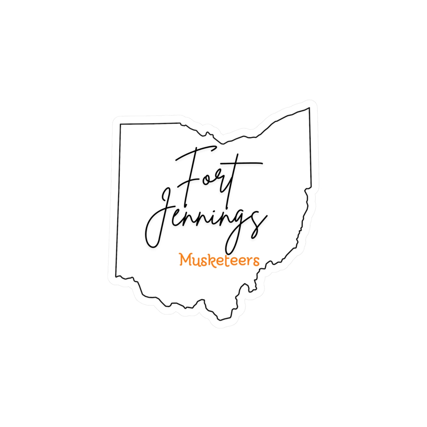Fort Jennings White Vinyl Decals