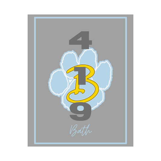 Bath 419 Grey Print