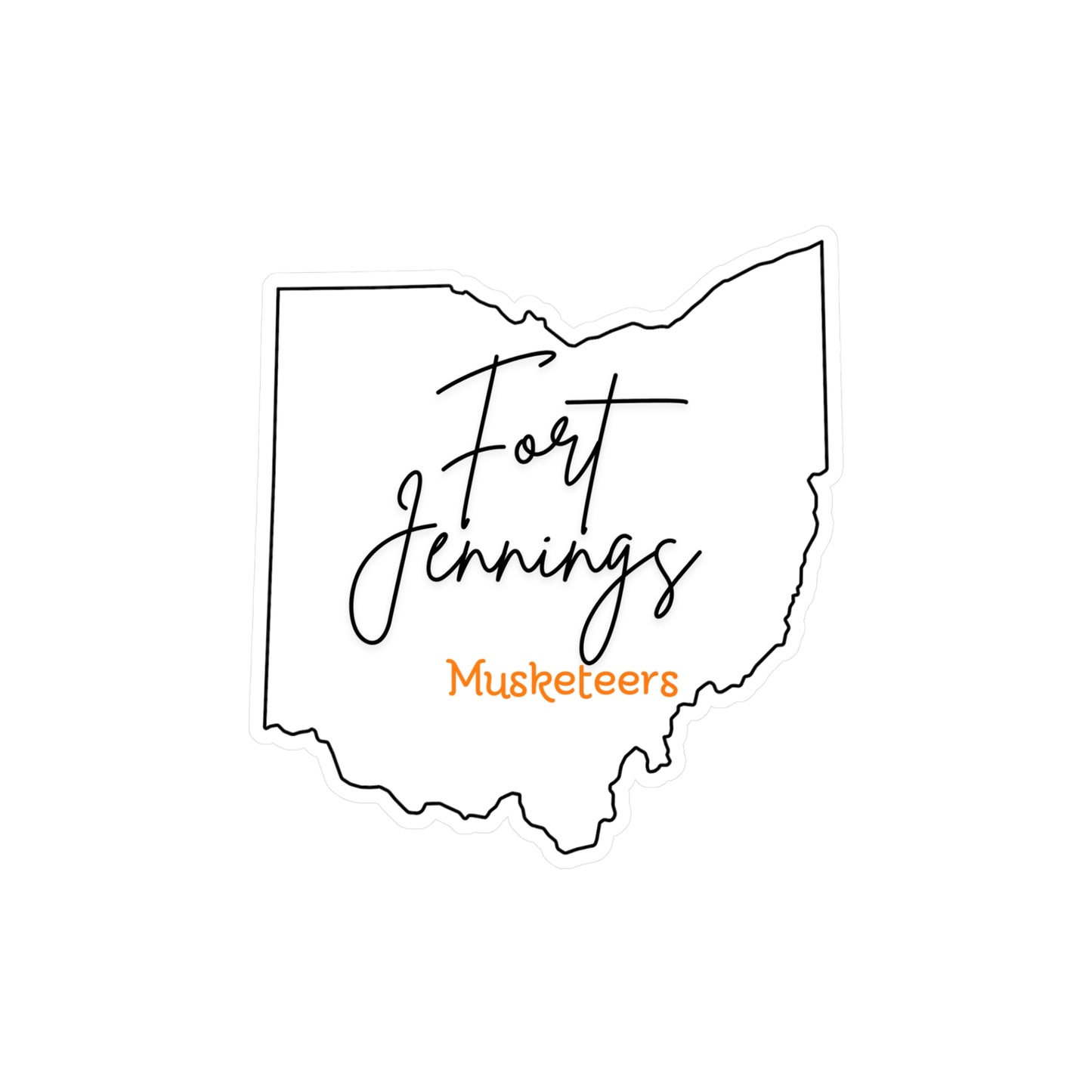 Fort Jennings White Vinyl Decals