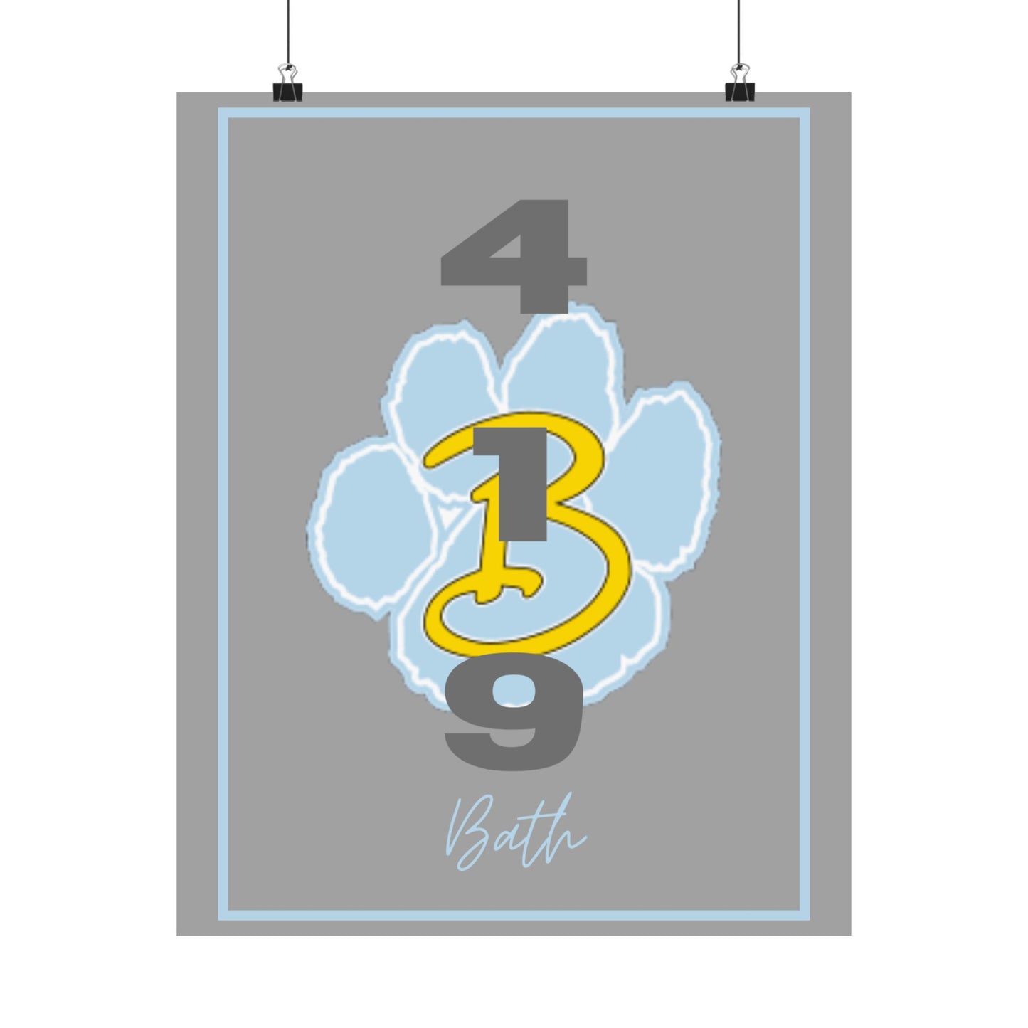 Bath 419 Grey Print