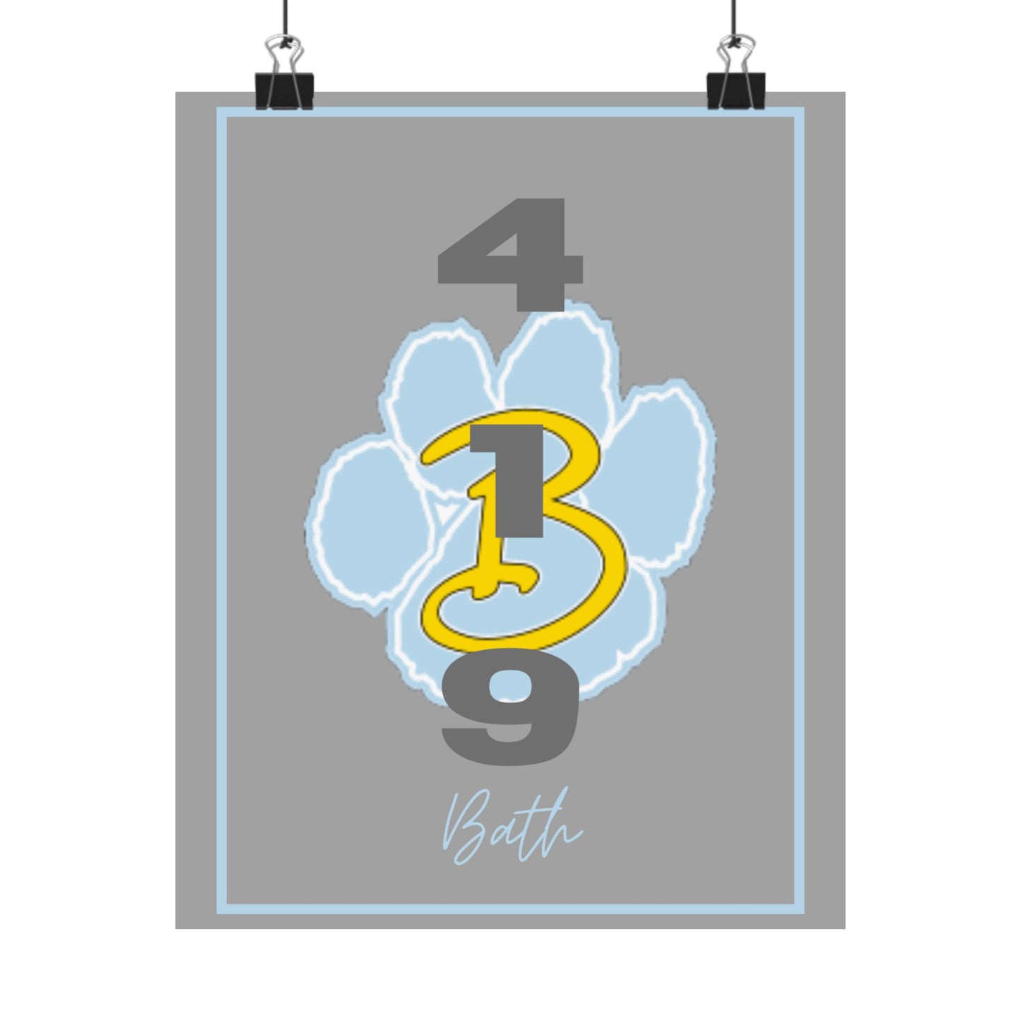 Bath 419 Grey Print