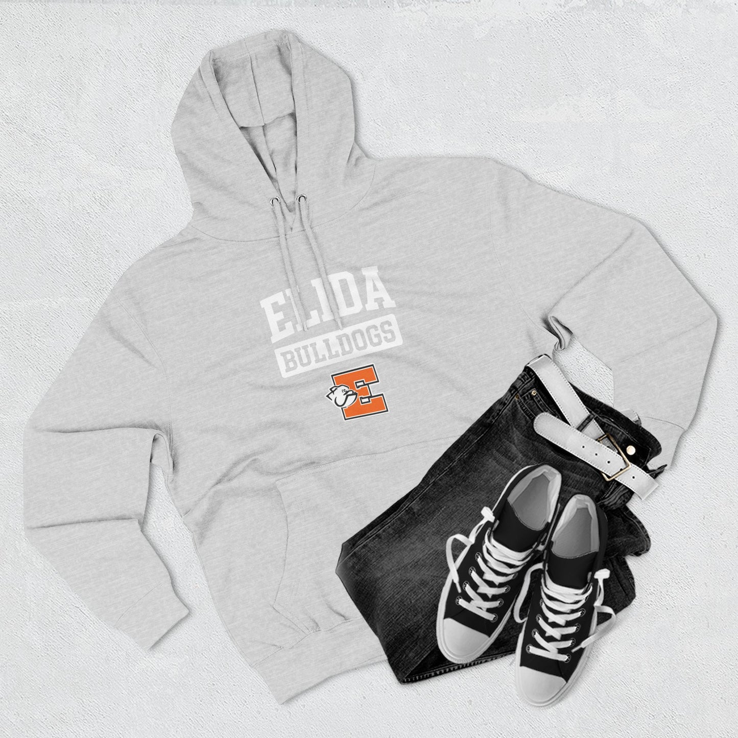Elida Three-Panel Fleece Hoodie