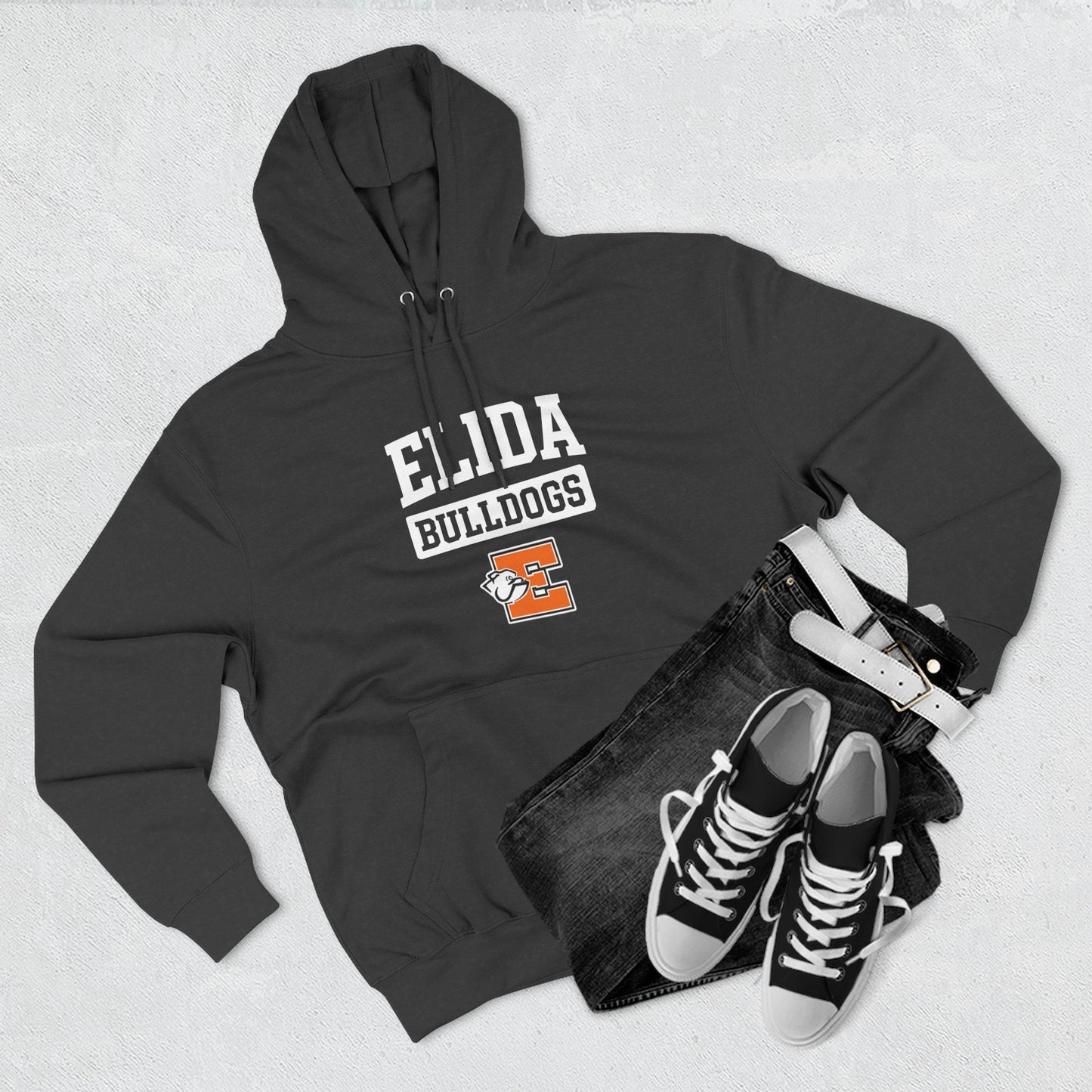 Elida Three-Panel Fleece Hoodie