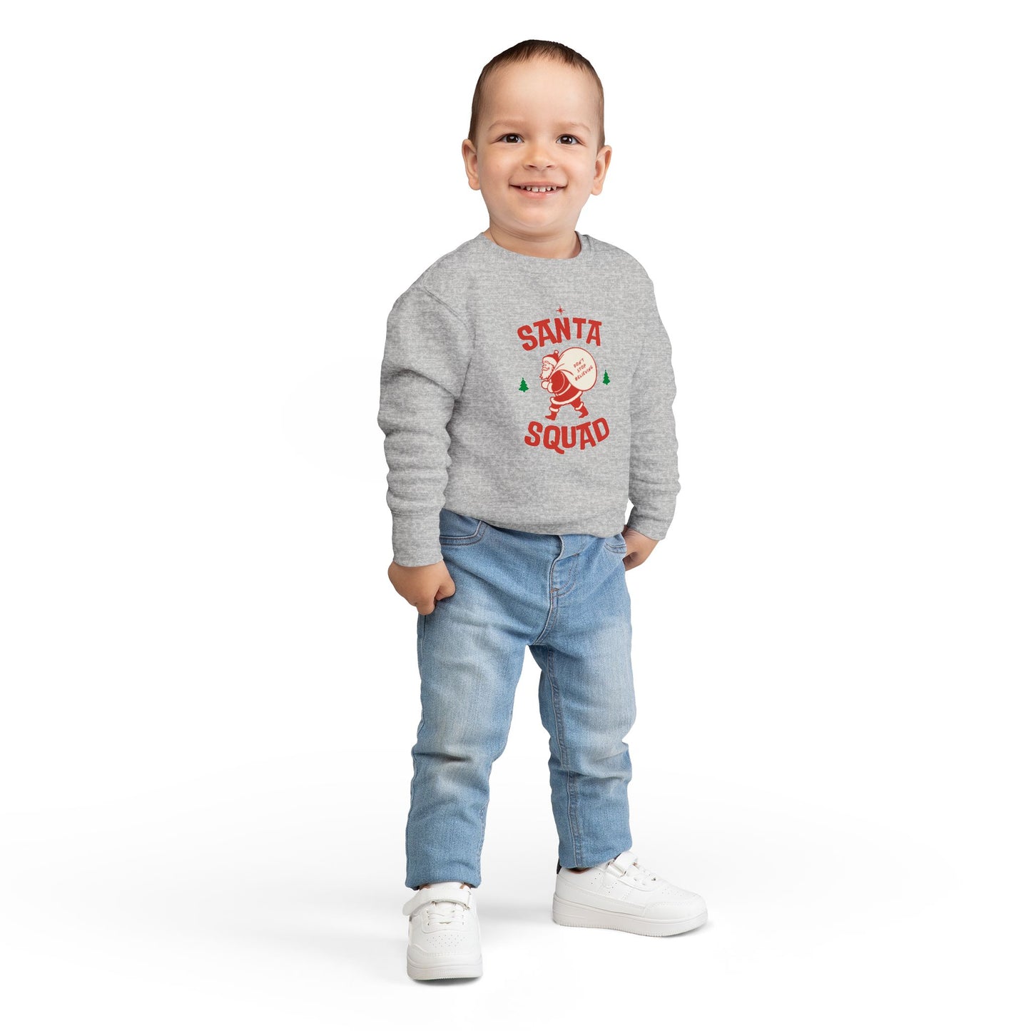 Toddler Santa Squad Rabbit Skins Crewneck