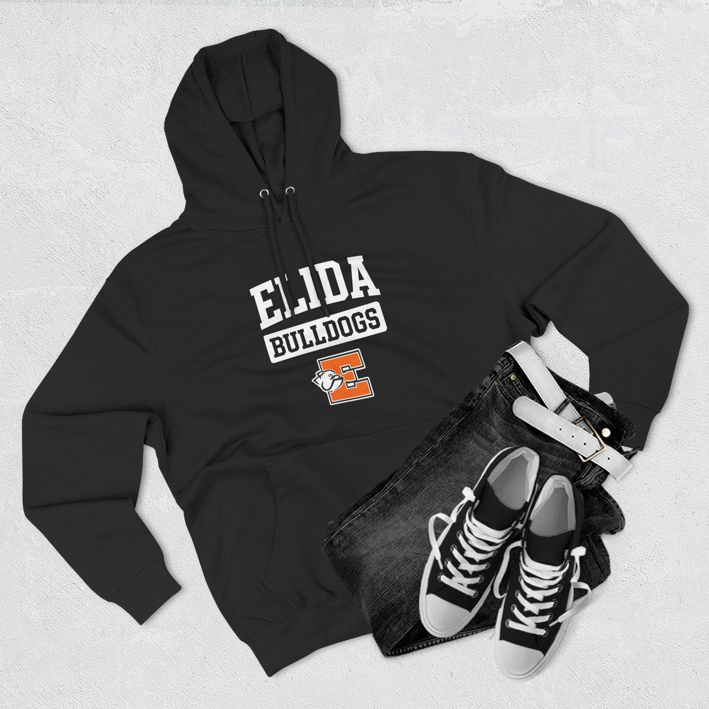 Elida Three-Panel Fleece Hoodie