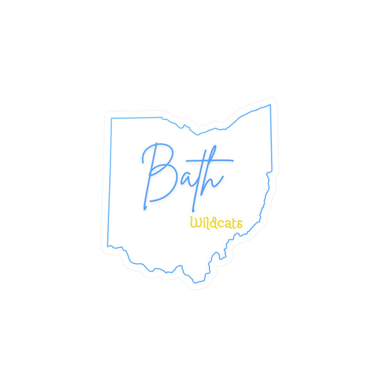 Bath White Vinyl Decals