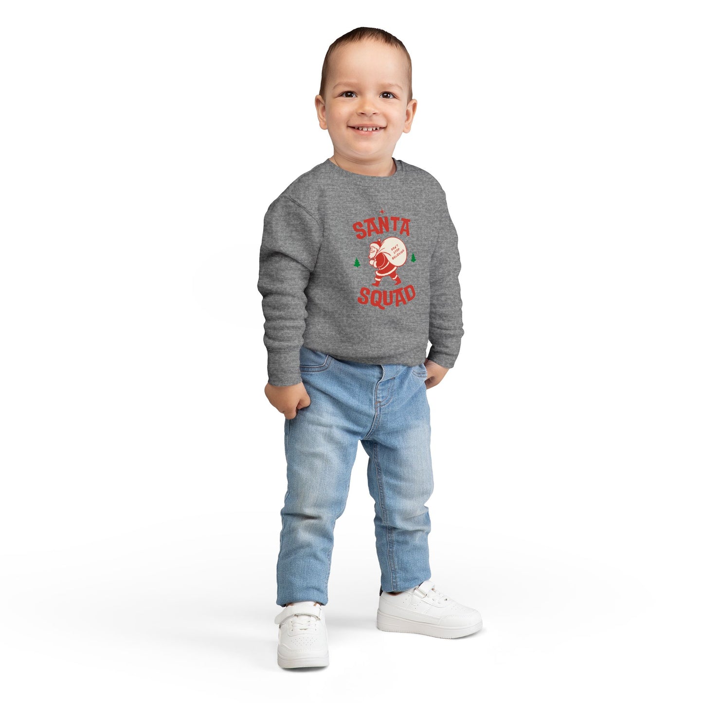 Toddler Santa Squad Rabbit Skins Crewneck